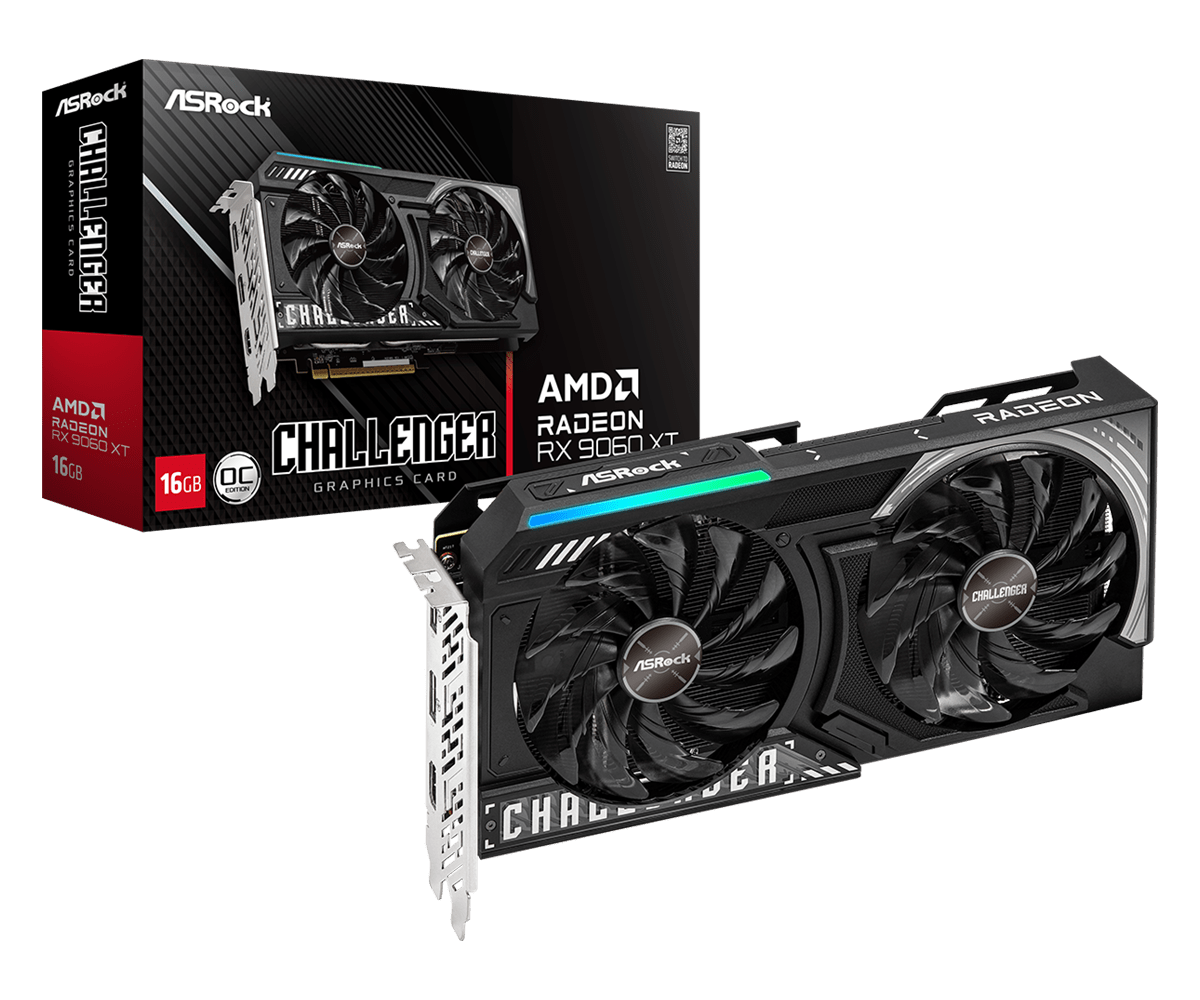 AsRock AMD Radeon RX 9060 XT Challenger 16GB OC Edition Graphics Card