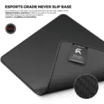 Cybeart | Ghost (Black) Gaming Mouse Pad (Large - 450x400x4mm) | Waterproof, Never Slip Base, Stitched Edges, Esports Grade - Image 8