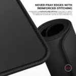 Cybeart | Ghost (Black) Gaming Mouse Pad (Large - 450x400x4mm) | Waterproof, Never Slip Base, Stitched Edges, Esports Grade - Image 6