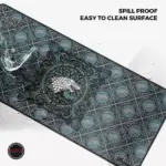 Cybeart | House Stark Gaming Desk Mat (XXL - 900x400x4mm) | Waterproof, Never Slip Base, Stitched Edges, Esports Grade - Image 3
