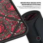 Cybeart | House Targaryen Gaming Mouse Pad (Large - 450x400x4mm) | Waterproof, Never Slip Base, Stitched Edges, Esports Grade - Image 6
