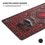 Cybeart | House Targaryen Gaming Desk Mat (XXL - 900x400x4mm) | Waterproof, Never Slip Base, Stitched Edges, Esports Grade - Image 6